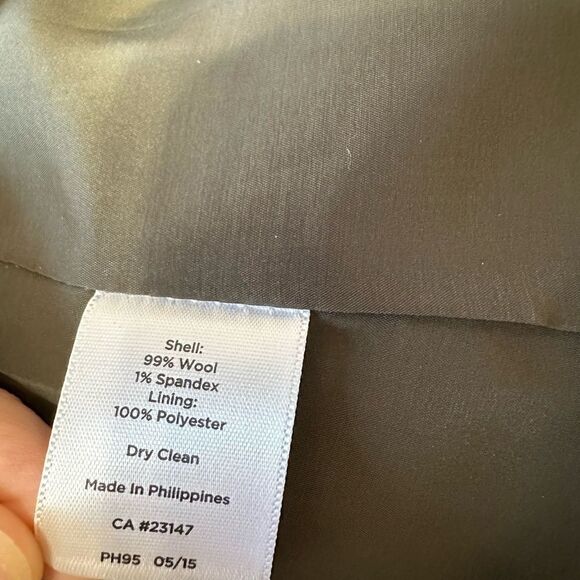 NTW Talbots Jacket Italian Flannel Wool Full Zip Dark Green Size 0P Lined - Picture 7 of 11